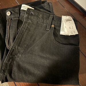 Abercrombie 90s ultra high rise straight black jeans